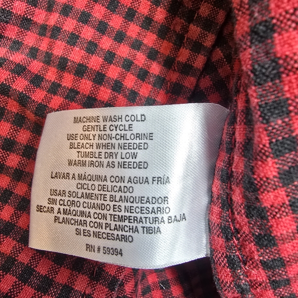 Red Checkered Shirt with Holiday Embroidery - Picture 9 of 9